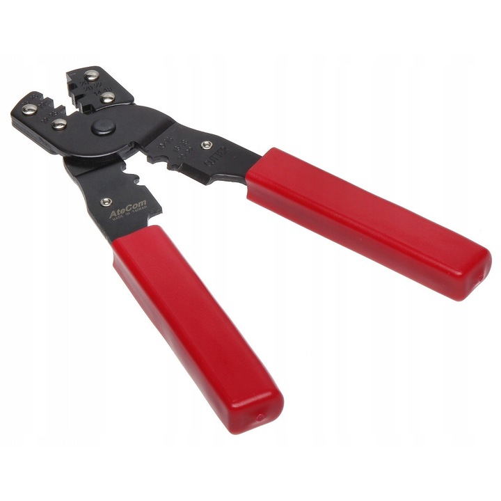 Cleste presare cabluri Hanlong HT-202B, metal, rosu, 185x59x14mm