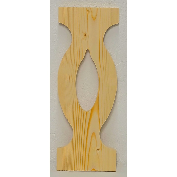 Element panou superior terasa, MJAK 1.2.10-05, lemn, natur, 380x138x18mm