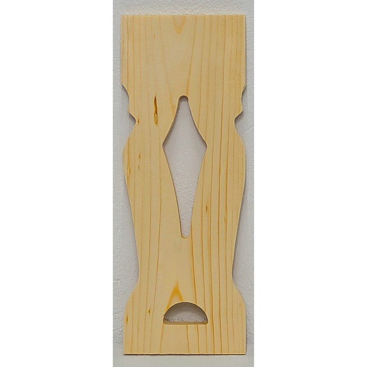 Element panou superior foisor, MJAK 1.2.10-03, lemn, natur, 380x138x18mm