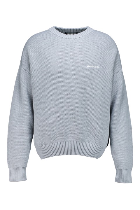 Pegador, Ejtett ujjú bő fazonú pulóver, Fehér/Hamuszürke