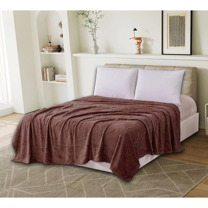 Patura Cocolino Ralex Fluturi, 200x230cm, moale, pufoasa