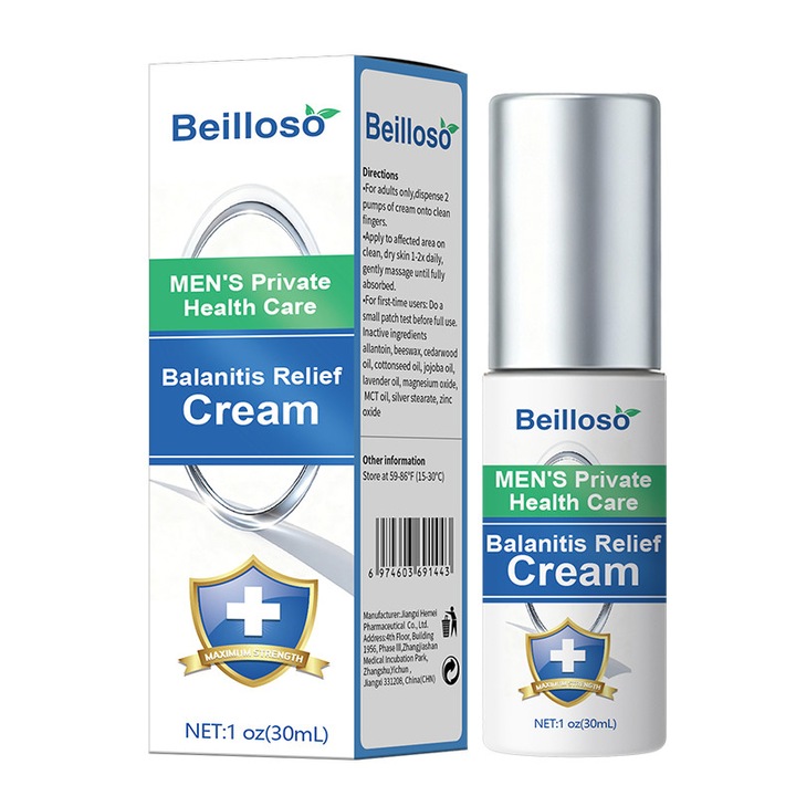 Crema de ingrijire intima pentru barbati JOVYNEX, 30ml, anti-mancarime si anti-inflamatorie, ingrijire delicata pentru piele sensibila