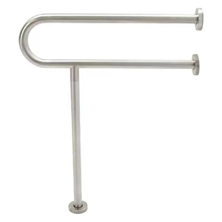 Bara de sprijin, TodyJeyHo, inox 304, montare pe perete/podea, 60x70cm, argintie