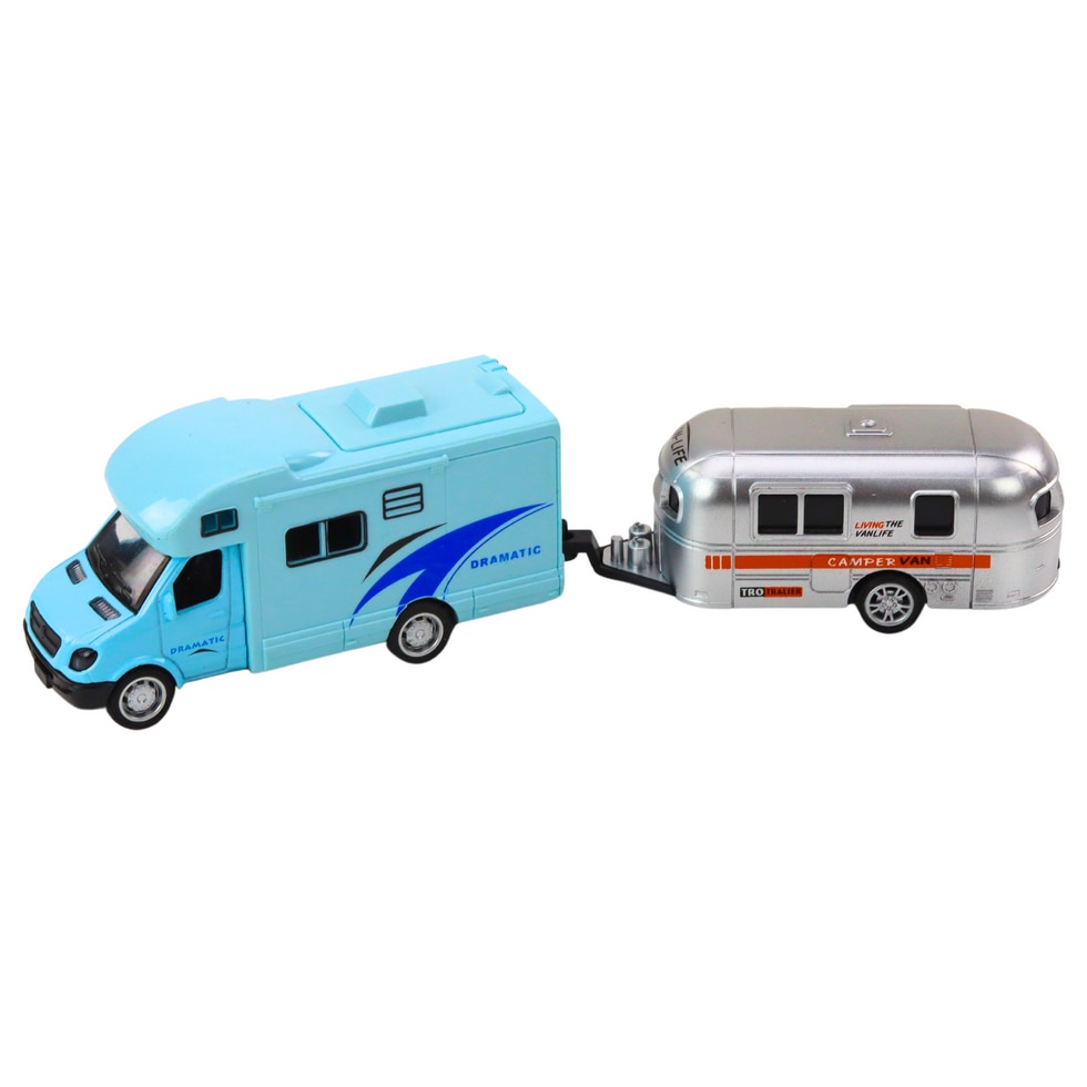 Masinuta terenowa, LEAN Toys, cu remorca si barca sau camper