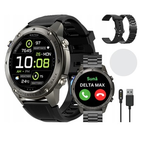 Ceas smartwatch barbati, ZAXER®, rezolutie 466x466, inteligent