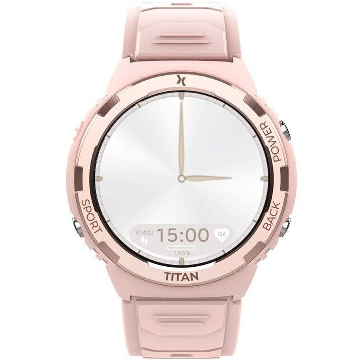 Smartwatch Maxcom FW100 Titan, silicon, roz
