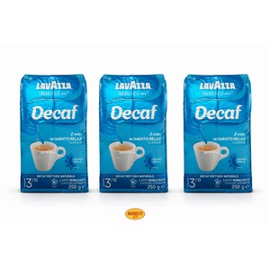 Set 3 x Cafea macinata decofeinizata Lavazza, 250 g, intensitate 3/10, Italia