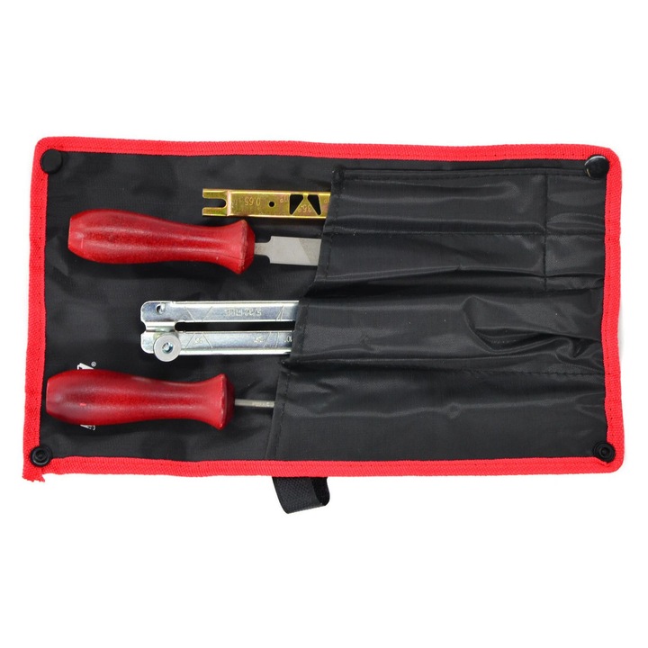 Set accesorii pentru ascutirea lantului, Awtools, 4 elemente, 4 mm, 300g, etui de depozitare