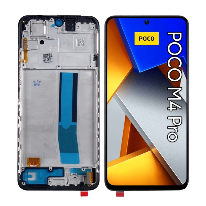 OLED екран за телефон, Poco M4 Pro 4G, 6,43", черен, с рамка