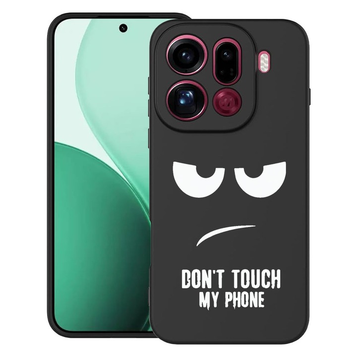 BestCase® Husa TPU Ultra Slim Compatibil cu OPPO Find X9 Pro, cu Design Don’t Touch My Phone, 3119621 B 90