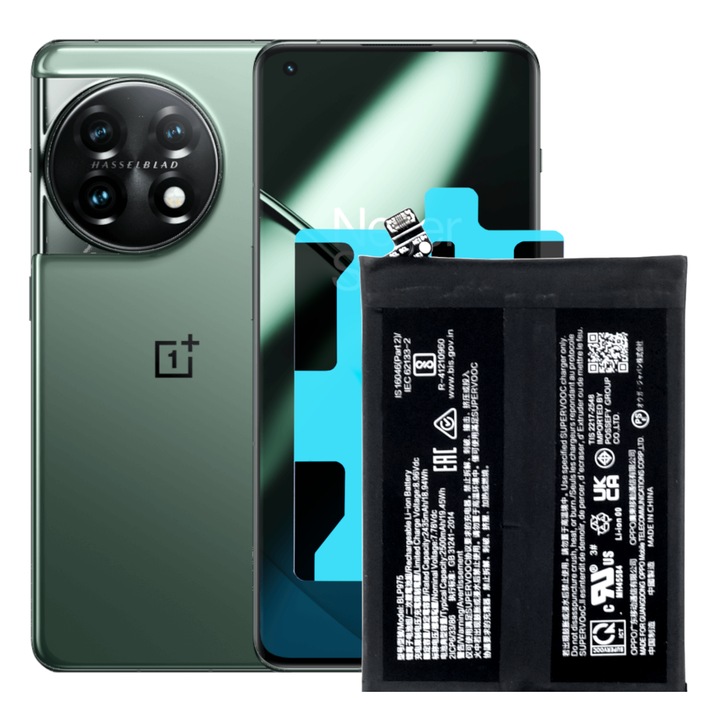 Baterie pentru OnePlus 11 BLP975, 5000mAh, 3.85V, set cu banda montaj si garnitura