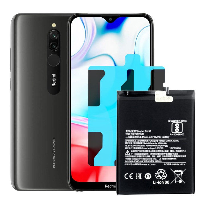 Telefon akkumulátor, Xiaomihoz, BN51, 4900mAh