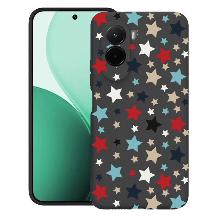 BestCase® Husa TPU Ultra Slim Compatibil cu Poco M7, cu Design Stars, 3119618 B 146