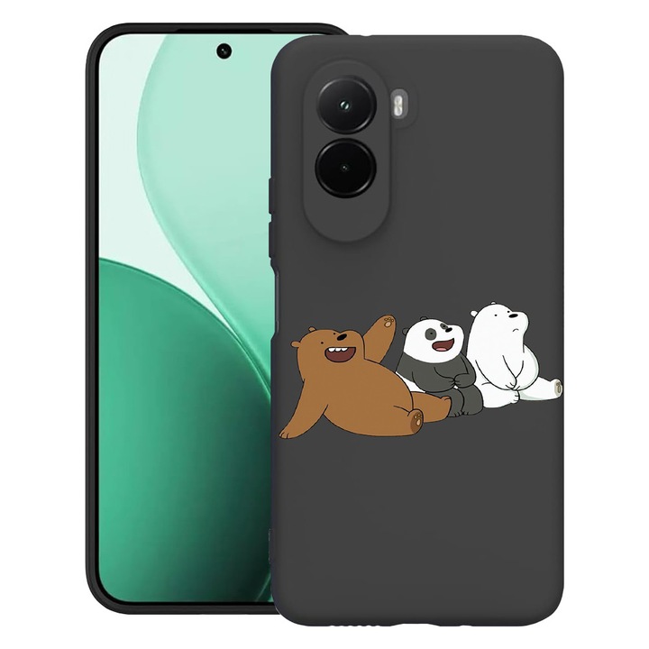 BestCase® Husa TPU Ultra Slim Compatibil cu Poco M7, cu Design Bears, 3119618 B 587