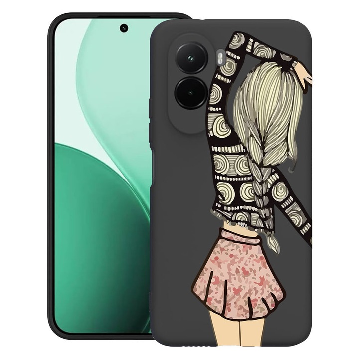 BestCase® Husa TPU Ultra Slim Compatibil cu Poco M7, cu Design Girl Friend, 3119618 B 188