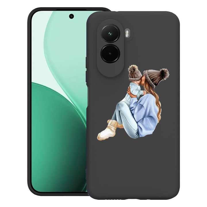 BestCase® Husa TPU Ultra Slim Compatibil cu Poco M7, cu Design Girl Mom With a Boy, 3119618 B 562