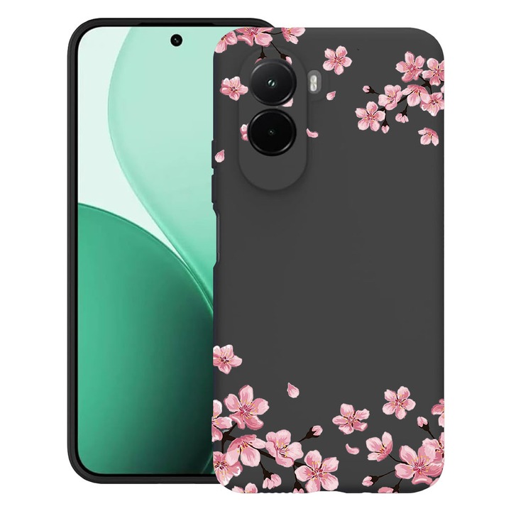 BestCase® Husa TPU Ultra Slim Compatibil cu Poco M7, cu Design Pastel colors - flowers, 3119618 B 694