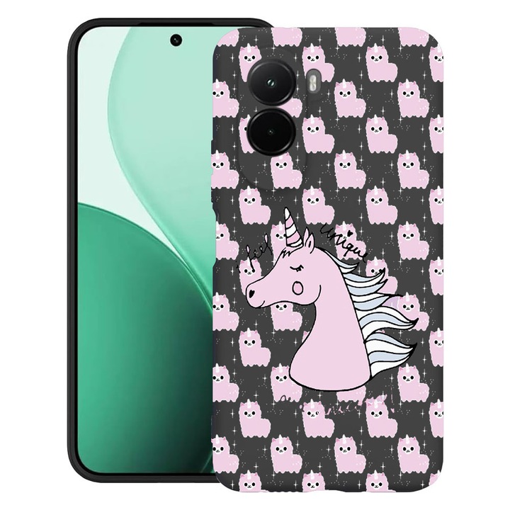 BestCase® Husa TPU Ultra Slim Compatibil cu Poco M7, cu Design Unicorn - I Feel Unique, 3119618 B 521
