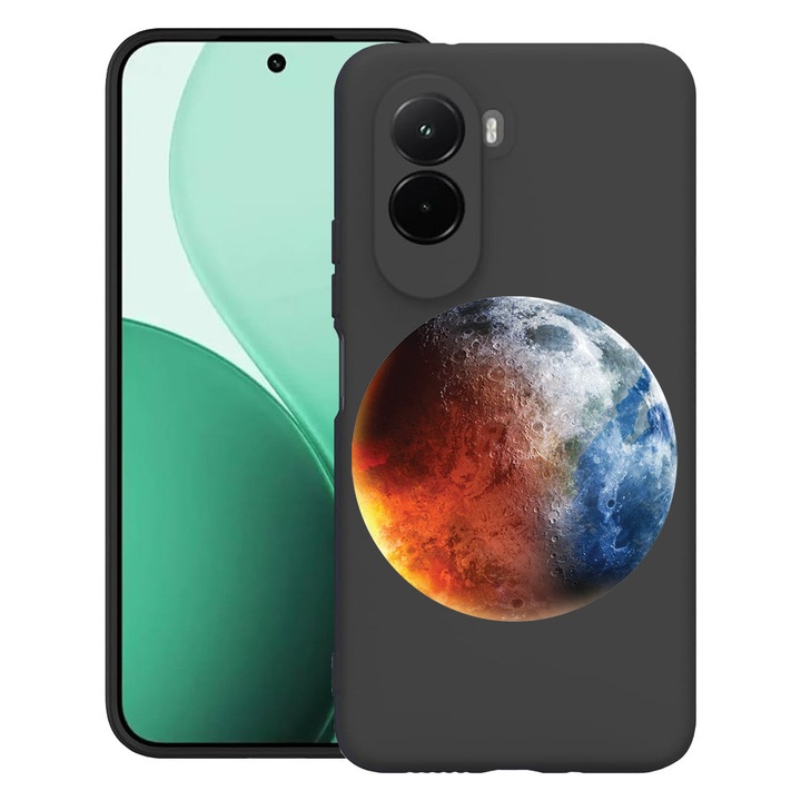 BestCase® Husa TPU Ultra Slim Compatibil cu Poco M7, cu Design Earth, 3119618 B 948