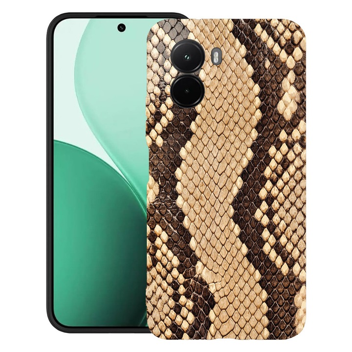 BestCase® Husa TPU Ultra Slim Compatibil cu Poco M7, cu Design Snake Skin Pattern, 3119618 B 898