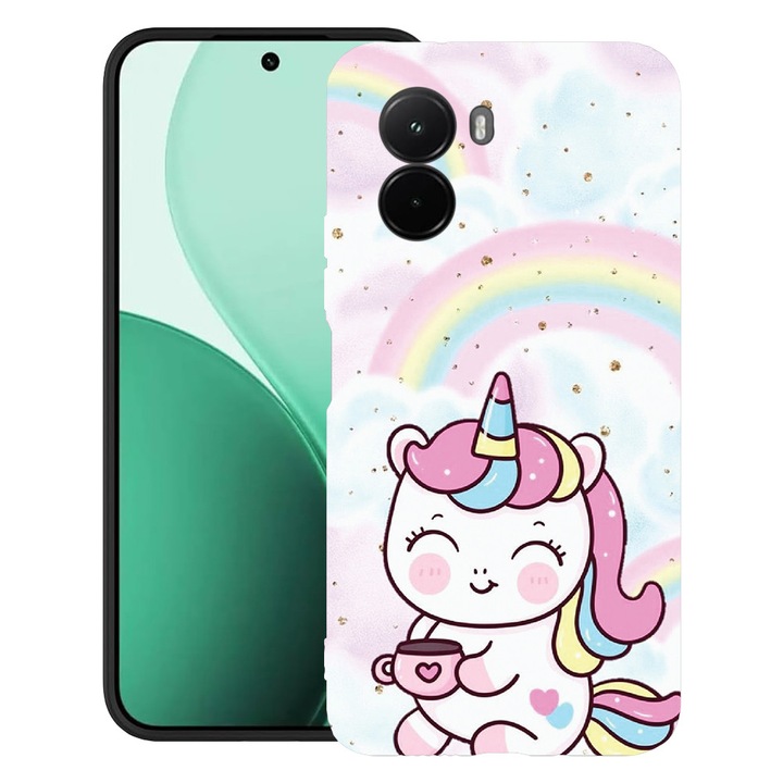 BestCase® Husa TPU Ultra Slim Compatibil cu Poco M7, cu Design Little Unicorn, 3119618 B 1212