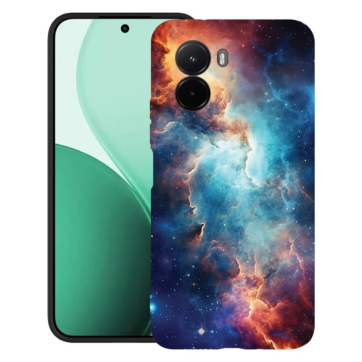 BestCase® Husa TPU Ultra Slim Compatibil cu Poco M7, cu Design Galaxies, 3119618 B 1341