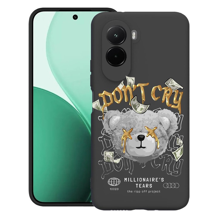 BestCase® Husa TPU Ultra Slim Compatibil cu Poco M7, cu Design Teddy Bear Millionaire's, 3119618 B 1552