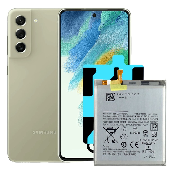 Baterie pentru Samsung Galaxy S21 FE, 4370 mAh, set cu banda de montaj