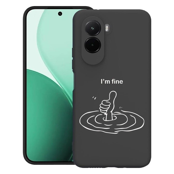 BestCase® Husa TPU Ultra Slim Compatibil cu Poco M7, cu Design I'm Fine, 3119618 B 1867