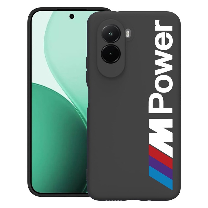 BestCase® Husa TPU Ultra Slim Compatibil cu Poco M7, cu Design M Power, 3119618 B 1654