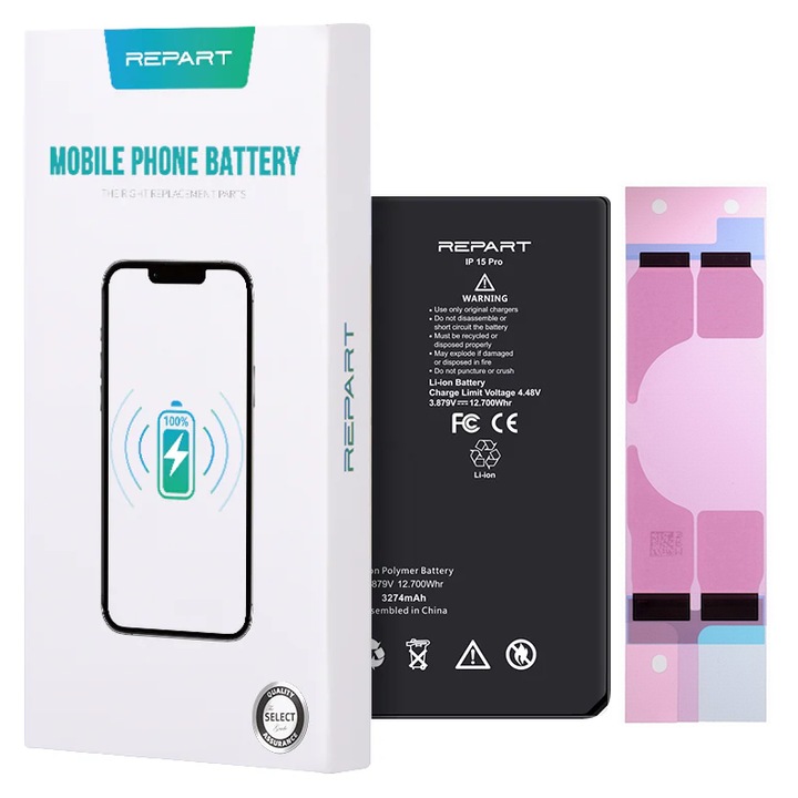 Baterie telefon, pentru Apple iPhone 15 Pro, 3274mAh, Li-ion, 3.87V