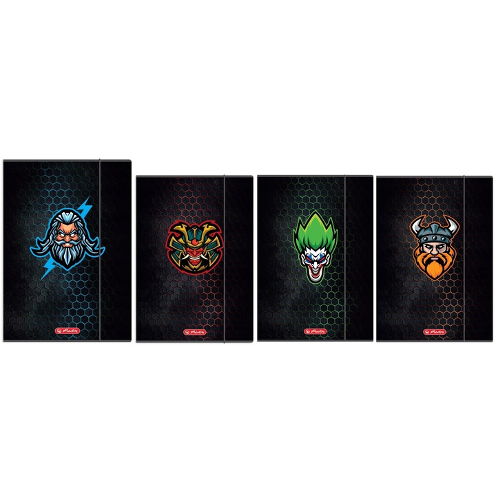 A4 rajzmappa Game Avatars, 350 g/m, 23x31,5 cm, többszínű