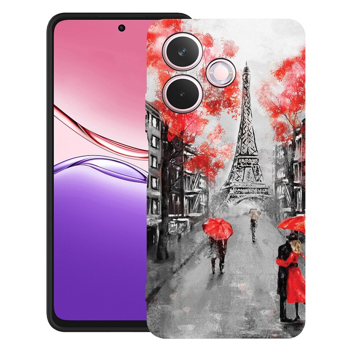BestCase® Husa TPU Ultra Slim Compatibil cu Honor X5c Plus / X5c, cu Design Paris Eiffel Tower, 3119623 B 1378