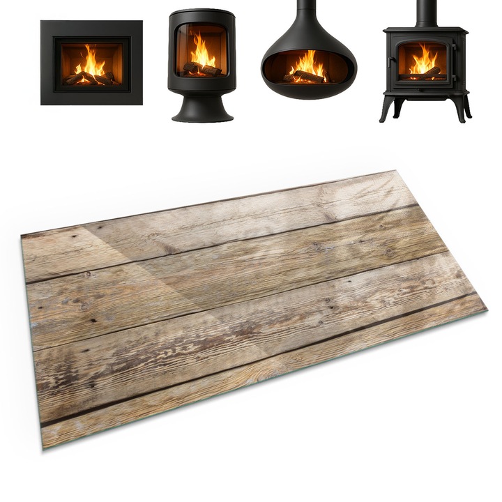 Panou de protectie din sticla, Coloray, Placi In Stil Natural, 120x60 cm, Bej, Protectie parchet si gresie, Termorezistenta, 010010780180000019909