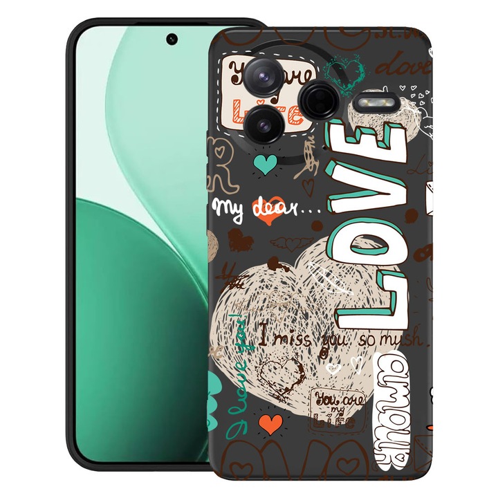 BestCase® Husa TPU Ultra Slim Compatibil cu Poco F7 Pro, cu Design Love, 3119612 B 25