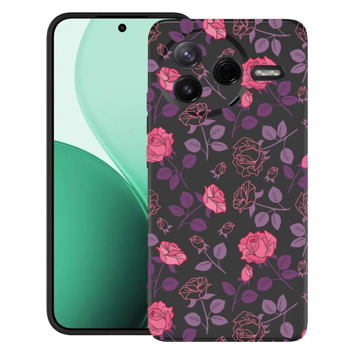 BestCase® Husa TPU Ultra Slim Compatibil cu Poco F7 Pro, cu Design Rose, 3119612 B 168