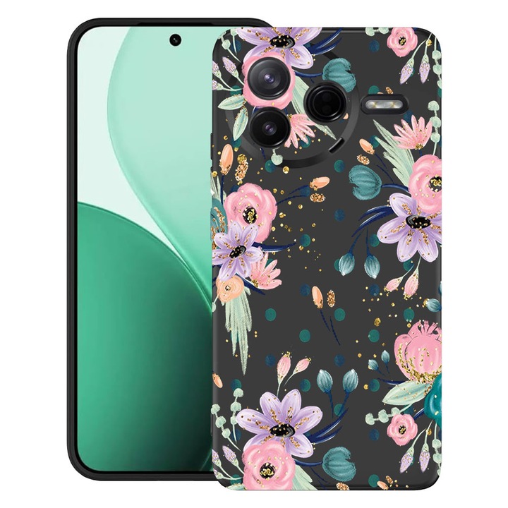 BestCase® Husa TPU Ultra Slim Compatibil cu Poco F7 Pro, cu Design Flowers Collection, 3119612 B 495