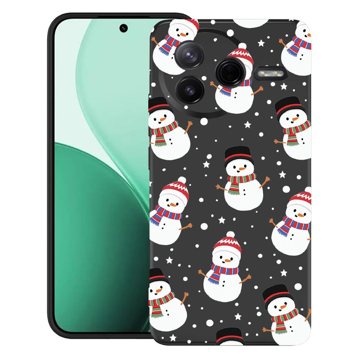 BestCase® Husa TPU Ultra Slim Compatibil cu Poco F7 Pro, cu Design Snowman, 3119612 B 351