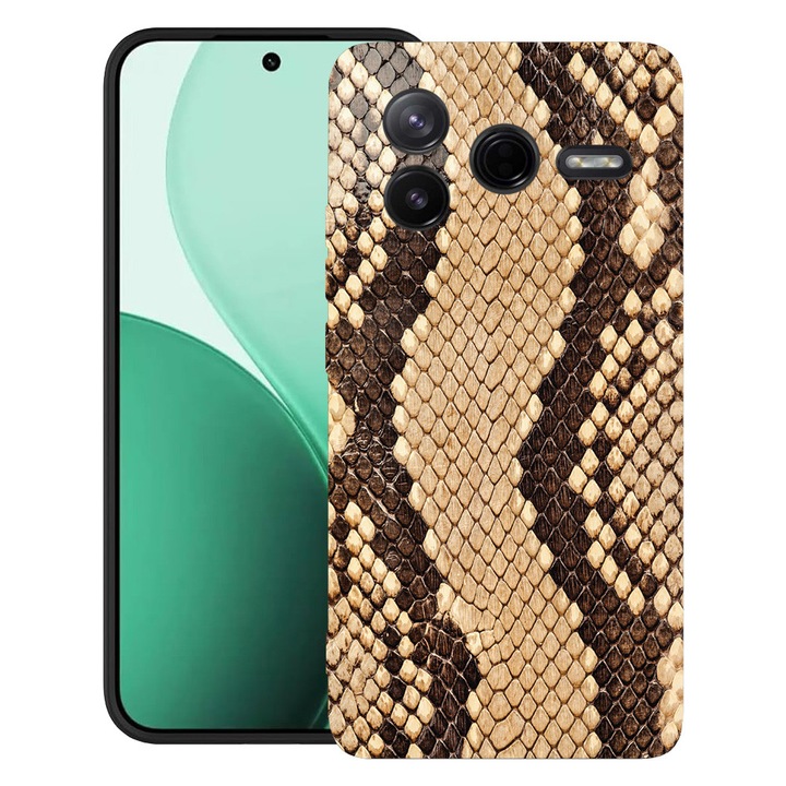 BestCase® Husa TPU Ultra Slim Compatibil cu Poco F7 Pro, cu Design Snake Skin Pattern, 3119612 B 898