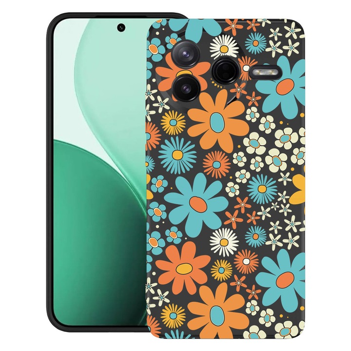 BestCase® Husa TPU Ultra Slim Compatibil cu Poco F7 Pro, cu Design Flowers Pattern, 3119612 B 967