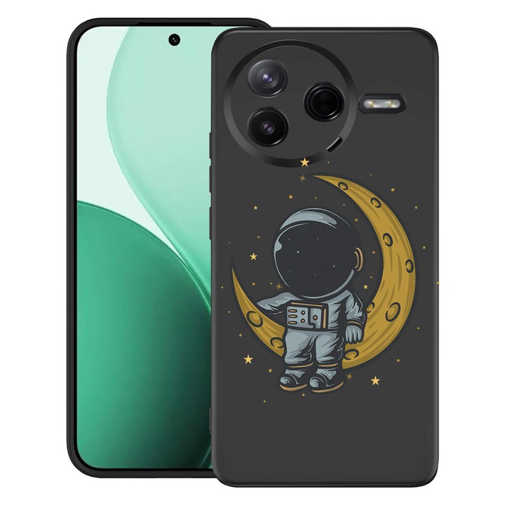 BestCase® Husa TPU Ultra Slim Compatibil cu Poco F7 Pro, cu Design Astronaut on Moon, 3119612 B 997