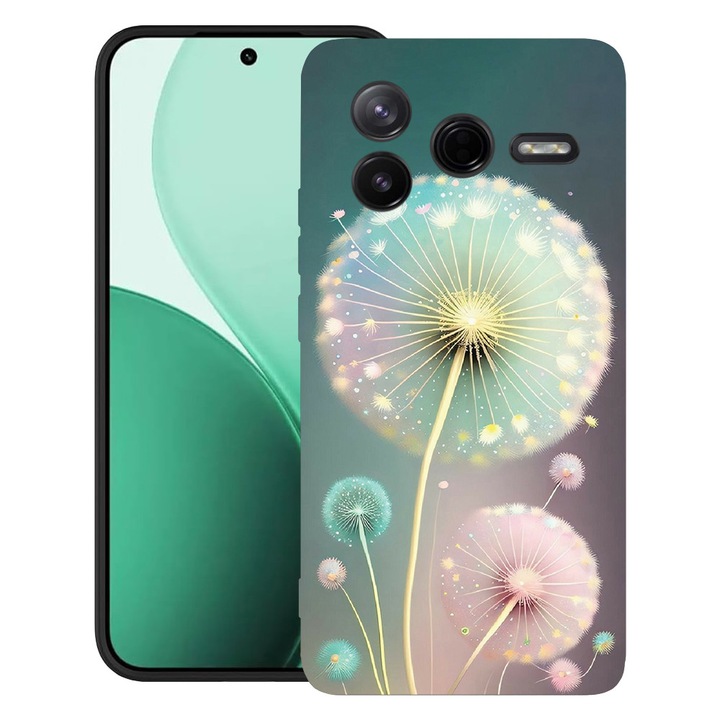 BestCase® Husa TPU Ultra Slim Compatibil cu Poco F7 Pro, cu Design Green Dandelion, 3119612 B 1143
