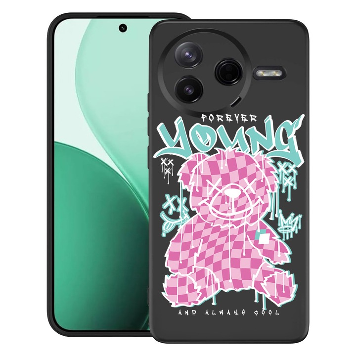 BestCase® Husa TPU Ultra Slim Compatibil cu Poco F7 Pro, cu Design Teddy Bear Forever Young, 3119612 B 1566