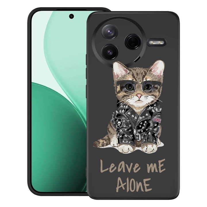 BestCase® Husa TPU Ultra Slim Compatibil cu Poco F7 Pro, cu Design Leave Me Alone Cat, 3119612 B 1796