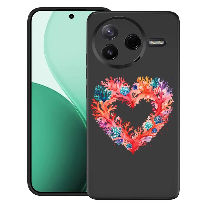 BestCase® Husa TPU Ultra Slim Compatibil cu Poco F7 Pro, cu Design Coral Heart, 3119612 B 1599