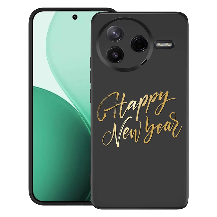 BestCase® Husa TPU Ultra Slim Compatibil cu Poco F7 Pro, cu Design Happy New Year, 3119612 B 1825