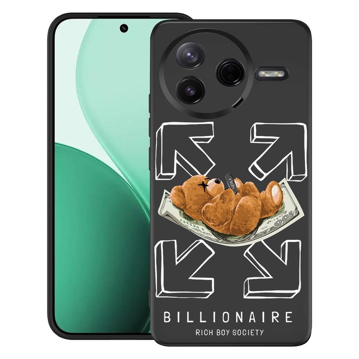 BestCase® Husa TPU Ultra Slim Compatibil cu Poco F7 Pro, cu Design Billionaire Bear, 3119612 B 1895