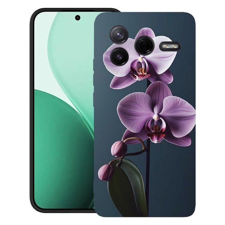 BestCase® Husa TPU Ultra Slim Compatibil cu Poco F7 Pro, cu Design Mov Orchid, 3119612 B 1404