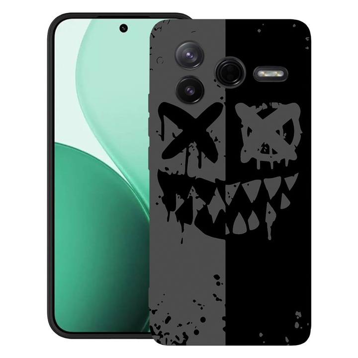 BestCase® Husa TPU Ultra Slim Compatibil cu Poco F7 Pro, cu Design Smiley, 3119612 B 1468