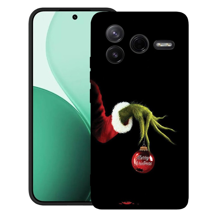 BestCase® Husa TPU Ultra Slim Compatibil cu Poco F7 Pro, cu Design Xmas GreenMass, 3119612 B 1354